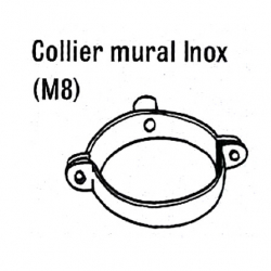 Collier mural pour tuyaux flexible inox