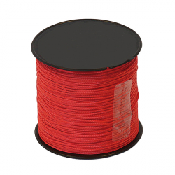 Cordeau nylon Ø 1mm - rouge tressé - 100 m