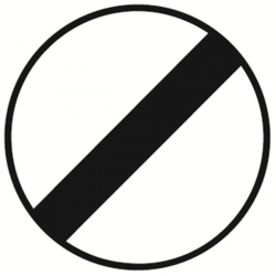 Panneaux routier "Fin d'interdiction" B31