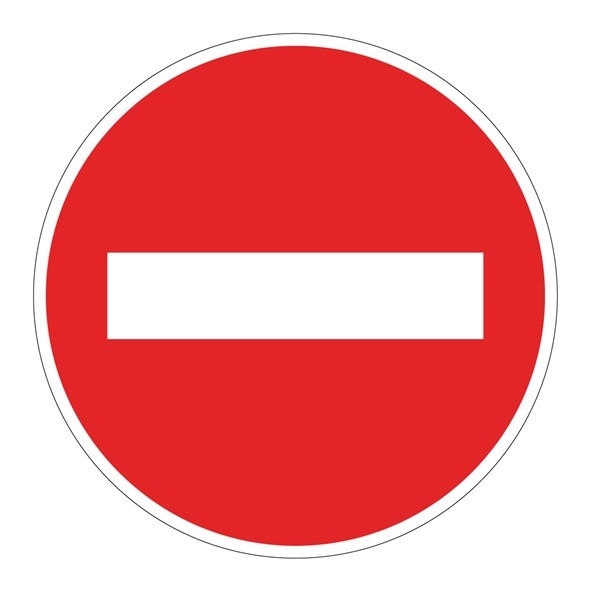 Cartello Senso Vietato Norma NF EN ISO 7010 – Diametro 200 Mm – Segnaletica Sicurezza
