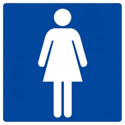 Panneau d'affichage "Toilettes Dames"