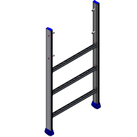 Rehausse de 0,5 / 0,75 / 1,15 m pour échelles premur avec plateforme de bâtiment Rehausse de 0,5 / 0,75 / 1,15 m pour échelles premur avec plateforme de bâtiment