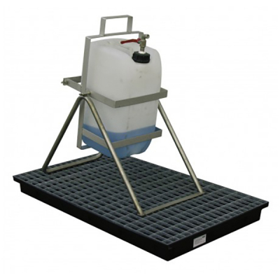 Chevalet inox pour bidon jusqu'à 60 litres