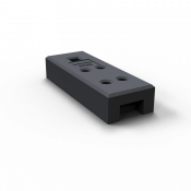 Socle pour clôture mobile en matière recyclée – support stable pour clôtures de chantier