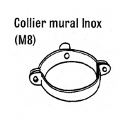Collier mural pour tuyaux simple paroi