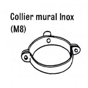 Collier mural pour tuyaux simple paroi