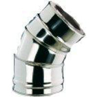 Coude 45° pour tuyau simple paroi aluminé pour fuel intérieur