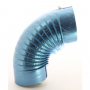 Coude 90° pour tuyau simple paroi aluminium pour gaz intérieur