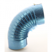 Coude 90° pour tuyau simple paroi inox 304 pour fuel ou gaz intérieur