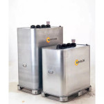 Cuve fuel métal mobile double paroi avec rack de transport
