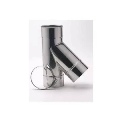 Té inox 304 ø153 mm – raccord conduit fumée angle 135° robuste