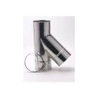Té inox 304 ø153 mm – raccord conduit fumée angle 135° robuste