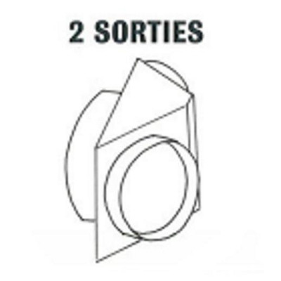 Tête de soufflage 2 sorties Ø 250 mm pour EC, ECS et AERO