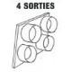 Tête de soufflage 4 sorties pour Jumbo série 2