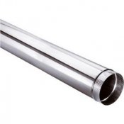 Tuyau droit simple paroi inox longueur 1 mètre pour fuel ou gaz