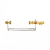 Kit rail support compteur DN15 acier – Douille fixe/coulissante + clapet EA court
