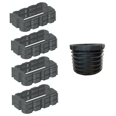 Pack rehausses hauteur 300mm - filtre seul Bionut 16-20EH sortie HAUTE