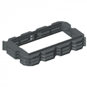 Réhausse rectangle 150 mm découpable en 2 parties à assembler