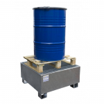 Bac de rétention palette galvanisé pour 1 fût de 220 litres