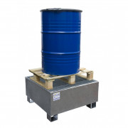 Bac de rétention palette galvanisé pour 1 fût de 220 litres