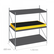 Bac de rayonnage pour rayonnage - 55 L
