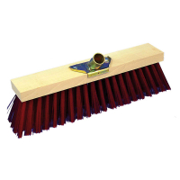 Balai de cantonnier synthétique rouge - douille 28 mm - Longueur 40 cm Balai de cantonnier synthétique rouge - douille 28 mm - Longueur 40 cm