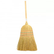 Balai paille de riz 5 fils - largeur 350mm - manche bois