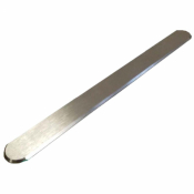 Bande de guidage Meiser CHARLETY (forme longue et arrondie au bout) en Inox brossé ERP, PMR, Industr