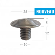 Clou podotactile d'éveil de vigilance à coller ou à sceller WACCESS