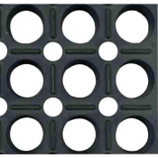 Tapis de sol ergonomique caoutchouc naturel Meiser TOLGOM PMR - trous de 19 mm, ERP et PMR