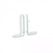 Barre d'appui  "ERGOGRIP" angle 90° horizontale inox époxy blanche