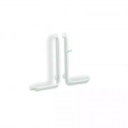 Barre d'appui  "ERGOGRIP" angle 90° horizontale inox époxy blanche