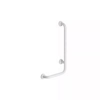 Barre d'appui "ERGOGRIP" angle 90° verticale en acier époxy blanche Barre d'appui "ERGOGRIP" angle 90° verticale en acier époxy blanche