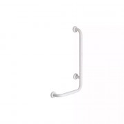 Barre d'appui  "ERGOGRIP" angle 90° verticale en  inox époxy blanc