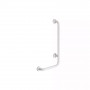 Barre d'appui  "ERGOGRIP" angle 90° verticale en  inox époxy blanc