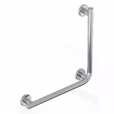 Barre d'appui  "ERGOGRIP" angle 90° verticale en  inox poli