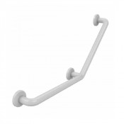 Barre d'appui  "ERGOGRIP" coudée 135° inox époxy blanche