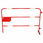 Barrière rouge de chantier 1,50x1 m Ø 25 mm