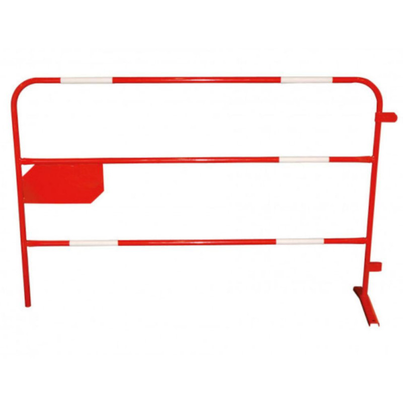 Barrière rouge de chantier 1,50x1 m Ø 25 mm