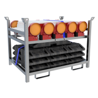 SET de balisage de chantier voirie avec balises, socles et signalisation lumineuse