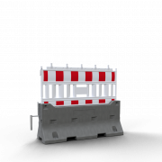 Set de barrière de voirie avec support béton – barrière plastique NOX / NOX LIGHT / ULTRA