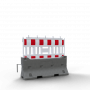 Set de barrière de voirie avec support béton – barrière plastique NOX / NOX LIGHT / ULTRA