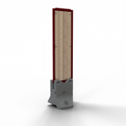 Système Captus Bois Large Résistant – clôture haute sécurité avec panneaux bois renforcés