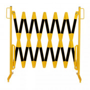 Barrière extensible jaune et noire