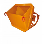 Benne à tuyau couchée avec réceptacle de laitance et à œillets de levage
