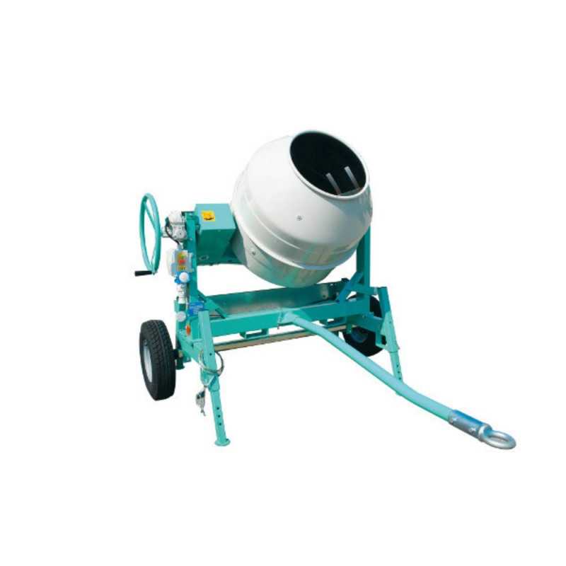 Bétonnière Électrique S350R – Cuve 345 L – Tractable Usage Pro