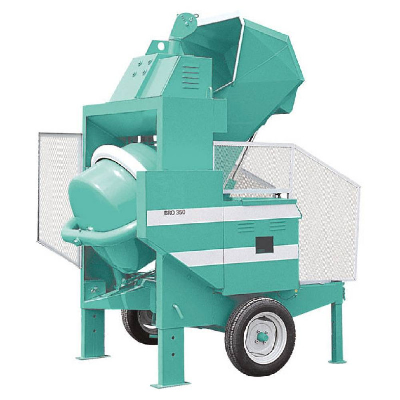 Bétonnière Électrique Triphasée BRO 500 – Cuve 550 L Béton 400 L – Haute Production