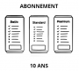 Abonnement 10 ans  à la plate-forme WEB