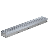 Caniveau extérieur pour eaux pluviales BG-FILCOTEN tec mini, avec cornières DN 100 mm