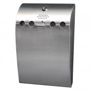 Cendrier mural inox 280 x 400 x 70 mm